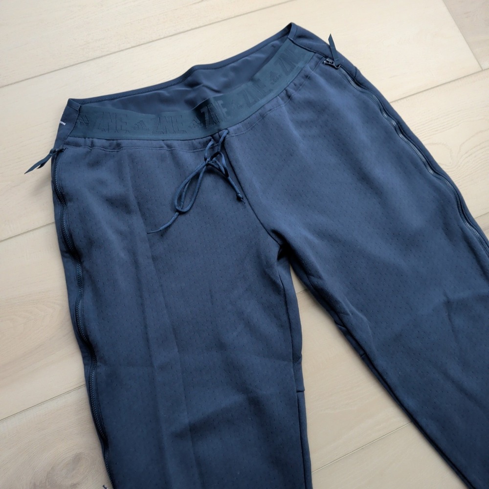 Adidas ZNE Jogger Pants Mens Large Blue Athletic Sweatpants‎ Zipper Pockets